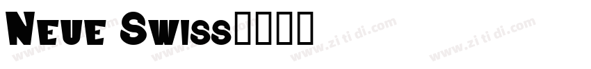 Neue Swiss字体转换